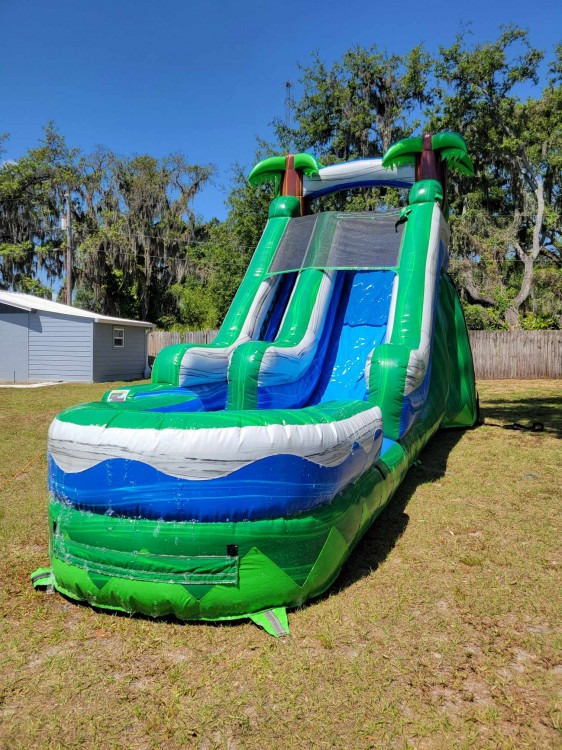 15 foot single lane tropical waterslide