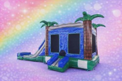 XL Blue Paradise bounce house & waterslide rental